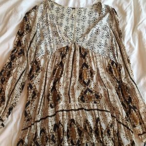 Beautiful Printed Free People Top Size Medium